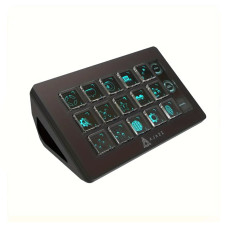 AJAZZ Live Streaming Control Console AKP153E Desktop Assistant Control Panel Controller for Stock Trading Live Streaming, Programmable Shortcut Keyboard with 15 Keys - Custom Console for Photo And Video Editing, Real-Time Streaming, Pc/Mac.